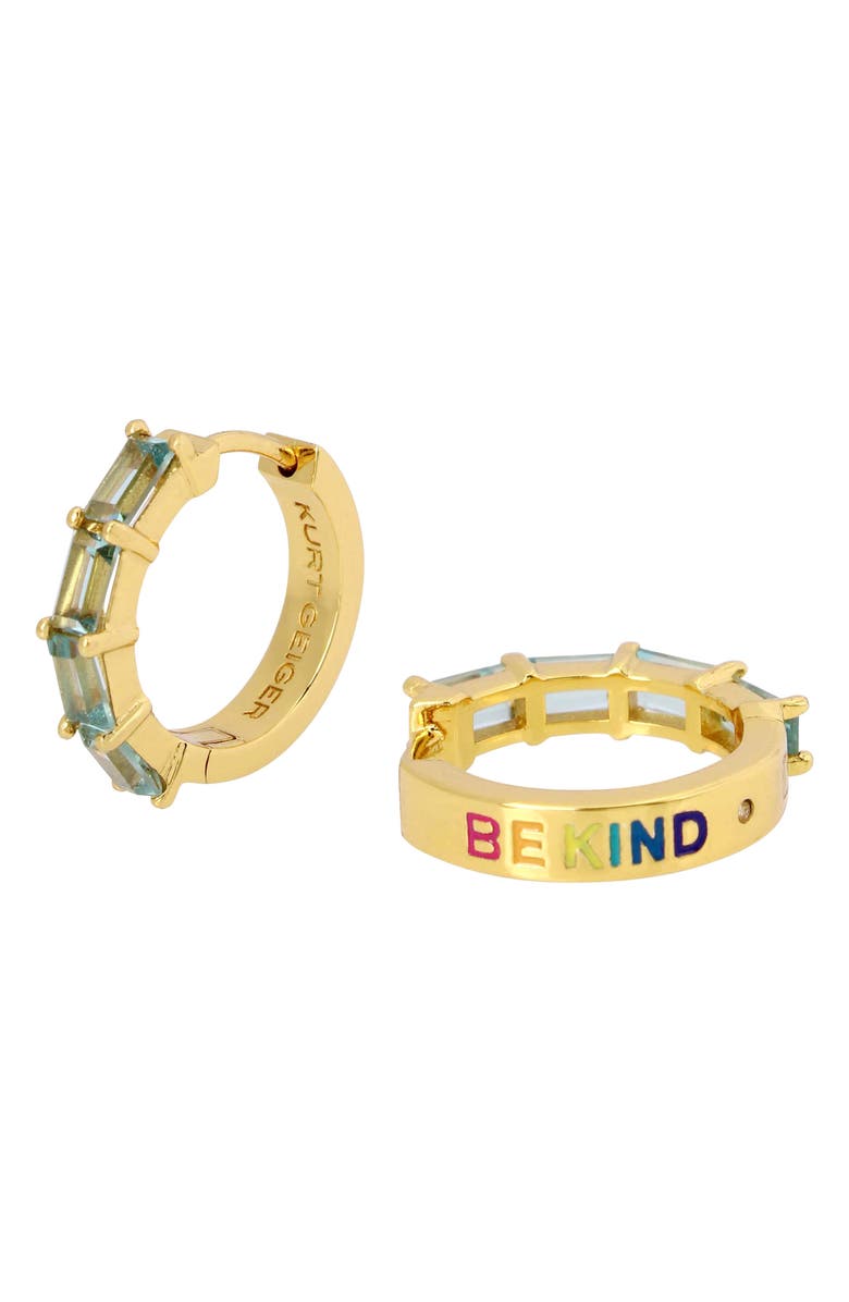 Kurt Geiger London Cubic Zirconia Huggie Hoop Earrings, Alternate, color,