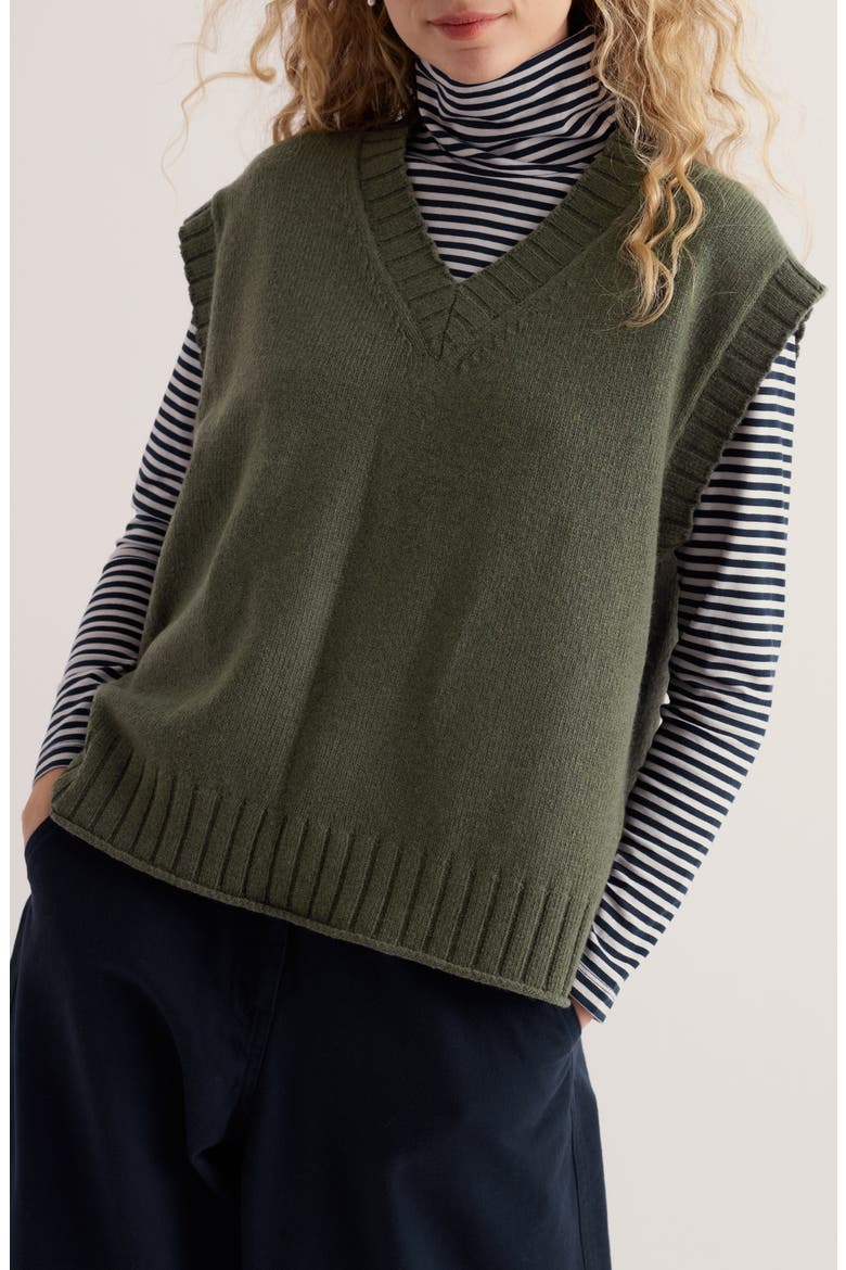 Fistral Sweater Vest, Main, color, NORI