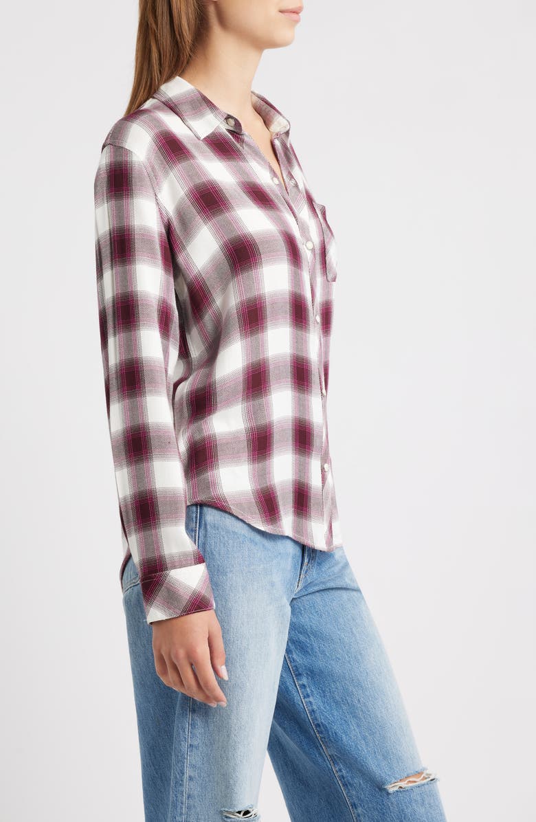 Rails Hunter Plaid Button-Up Shirt, Alternate, color, Rasberry Wine