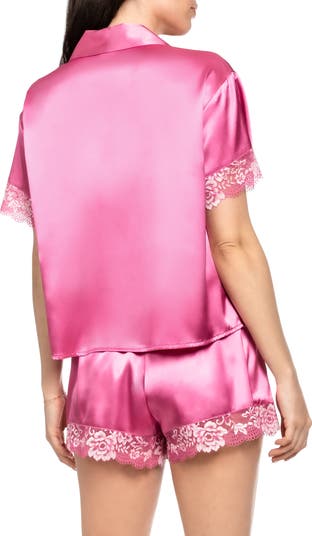Annalee Lace Trim Satin Pajamas