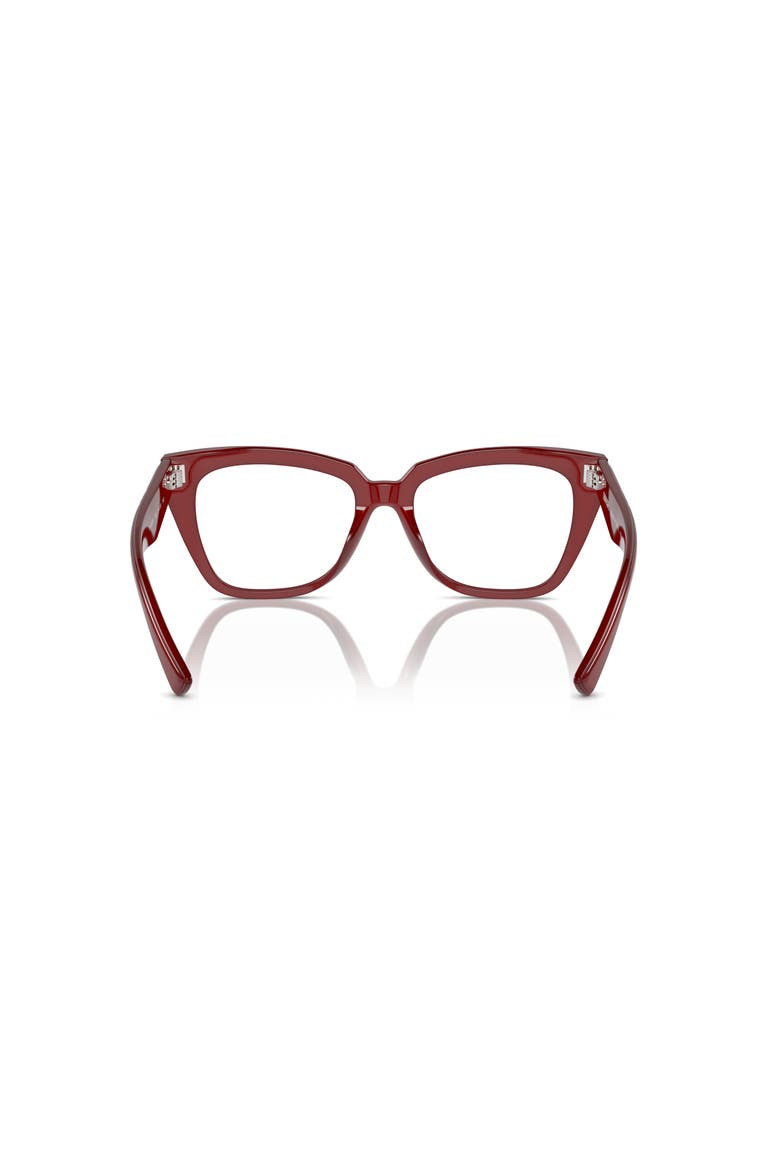 52mm Square optical glasses, Alternate, color, Red