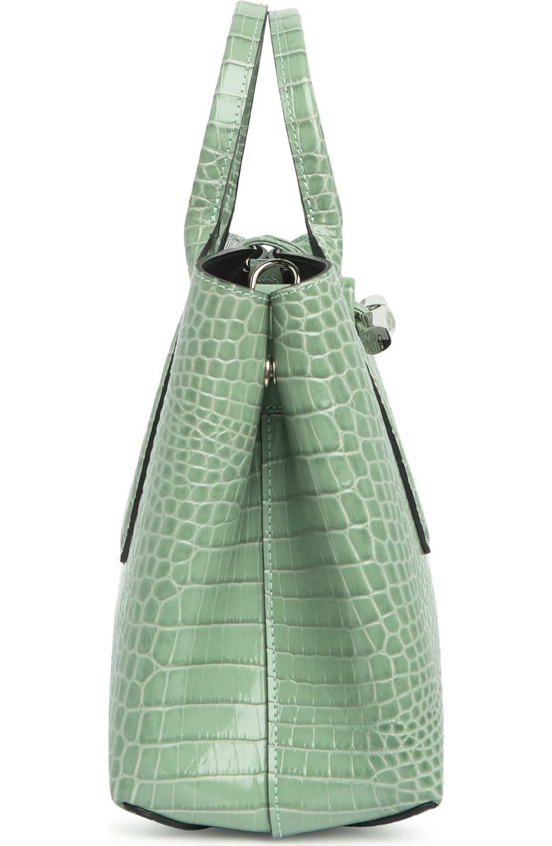 Longchamp Croc Embossed Leather Tote Bag, Alternate, color,