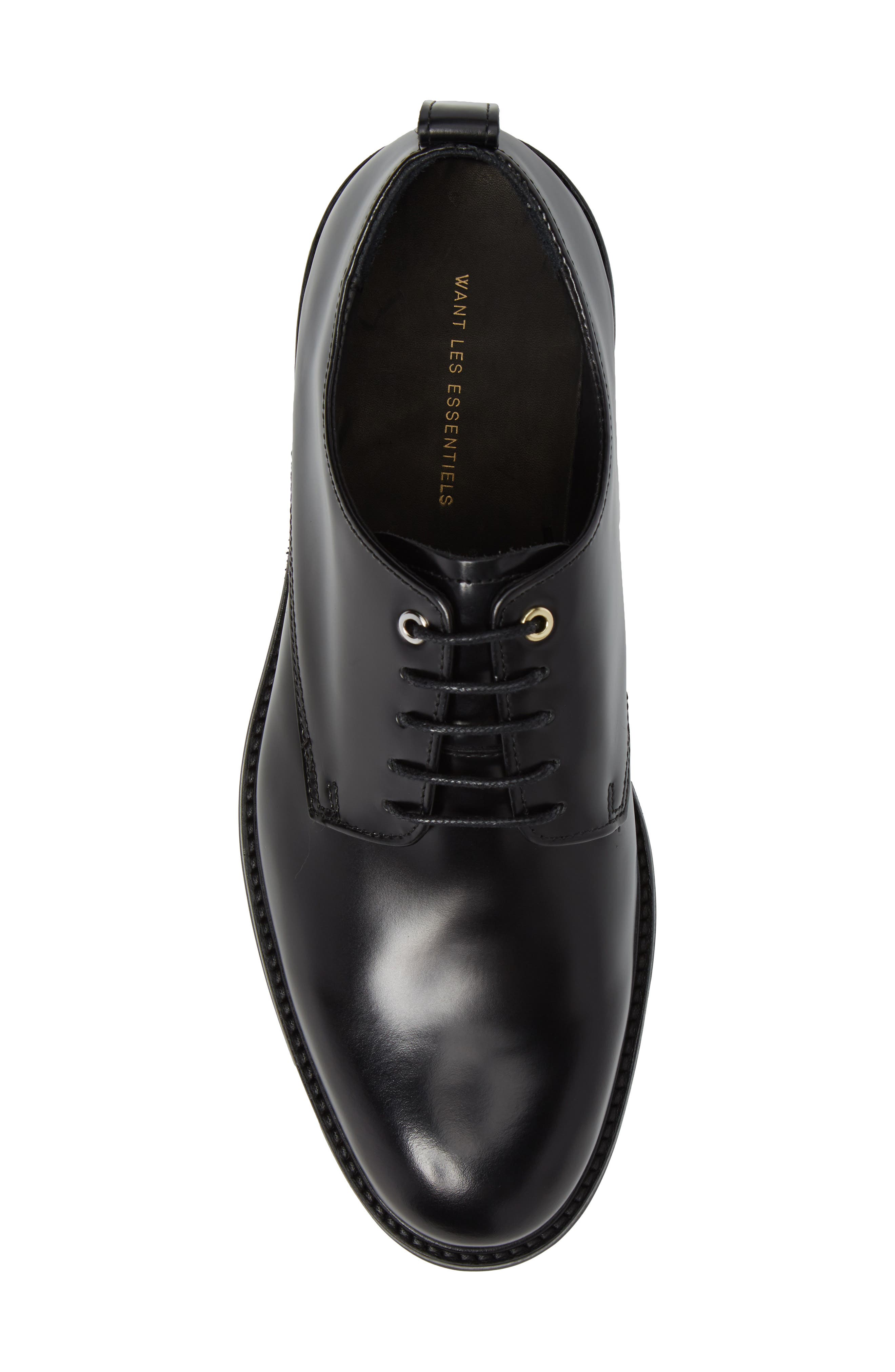 'Montoro' Derby, Alternate, color, BLACK LEATHER