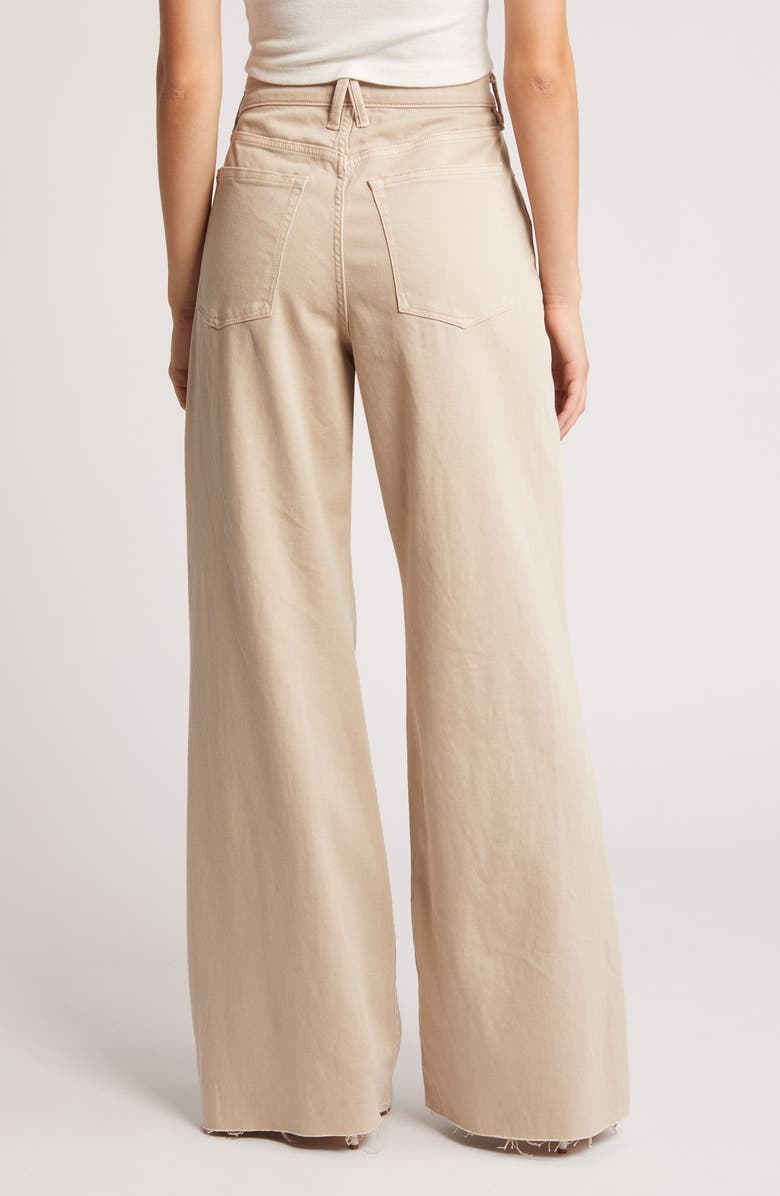Good American Good Ease Relaxed Wide Leg Jeans, Alternate, color, Sand004