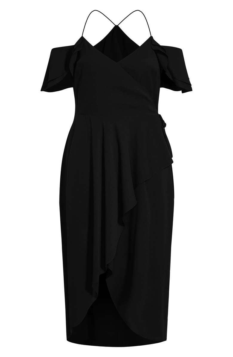 City Chic Elegant Maxi Wrap Dress, Alternate, color,