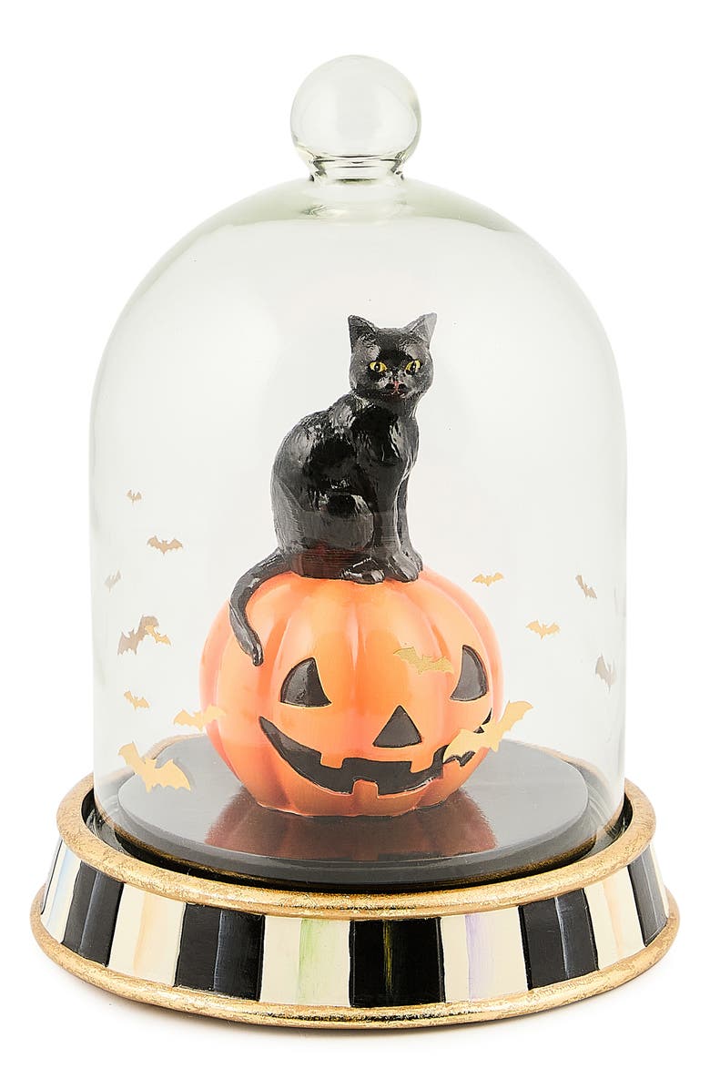 MACKENZIE CHILDS Halloween Black Cat Cloche, Main, color, 