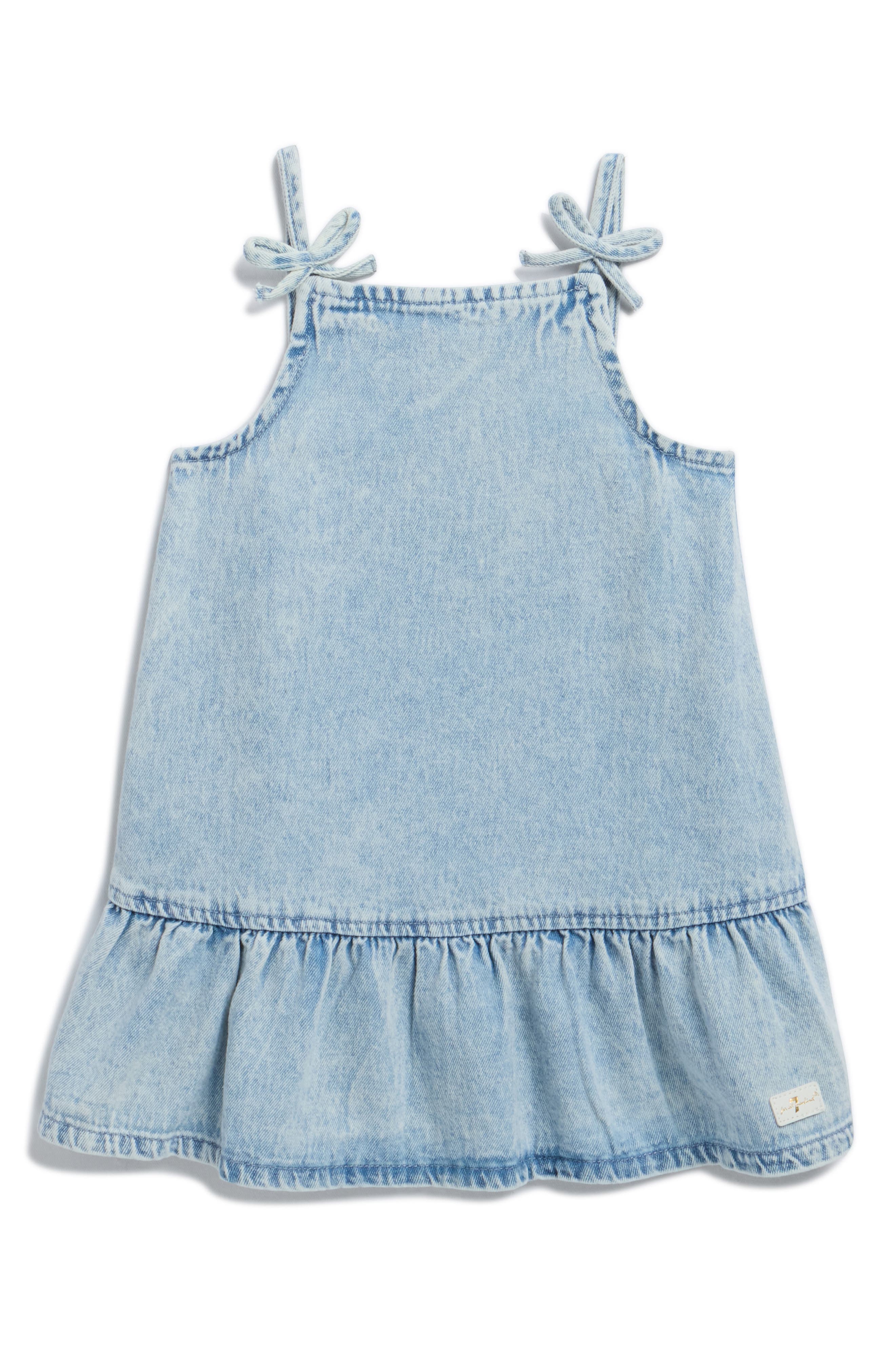 7 For All Mankind Kids' Ruffle Hem Denim Dress