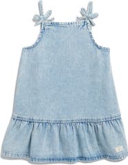 7 For All Mankind Kids' Ruffle Hem Denim Dress