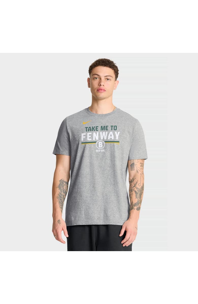 Nike Men's Nike Heather Gray Boston Red Sox City Connect Stacked T-Shirt Stacked Team Phrase T-Shirt, Main, color, Heather Gray