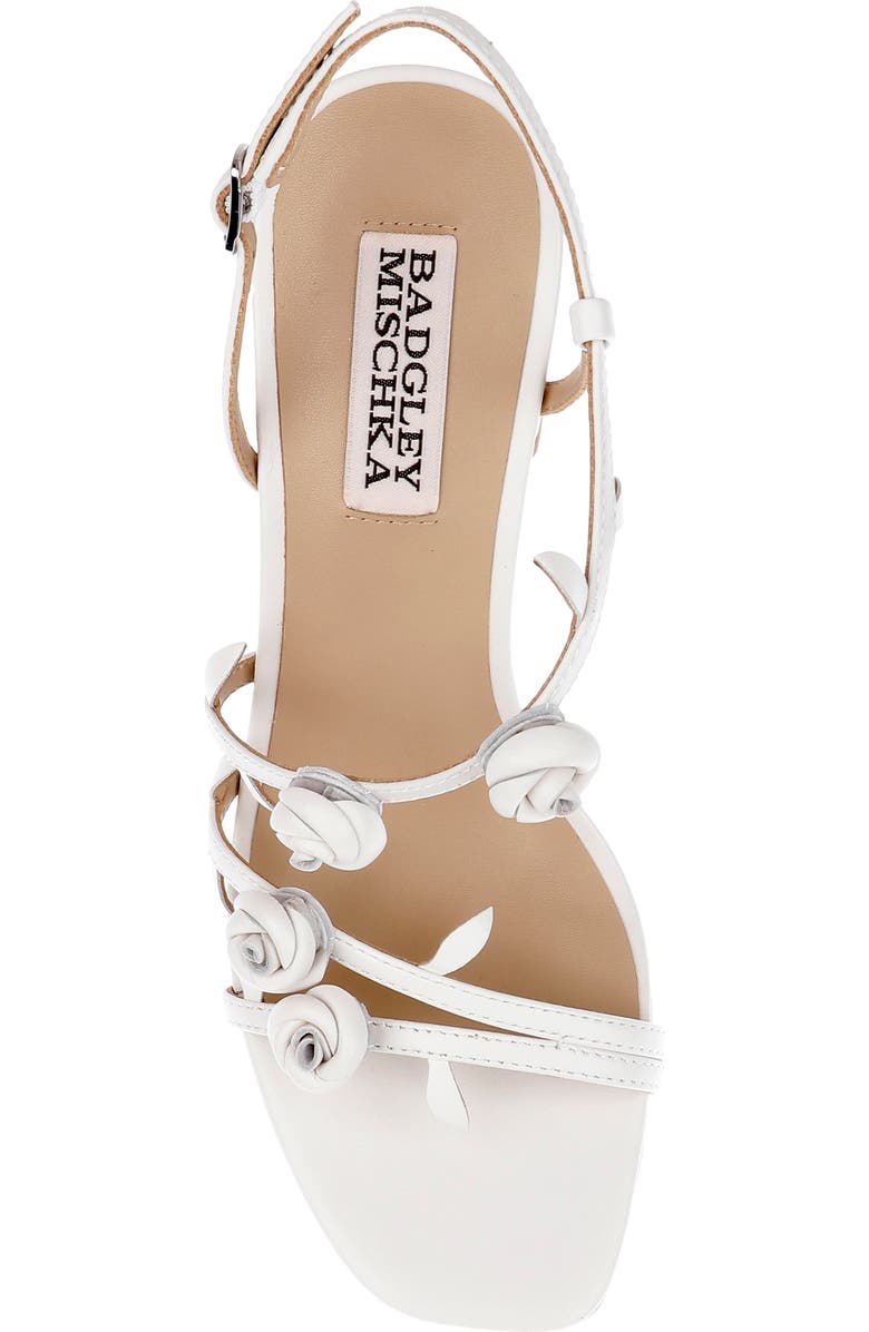BADGLEY MISCHKA Orsola Block Heel Sandal, Alternate, color, White Leather