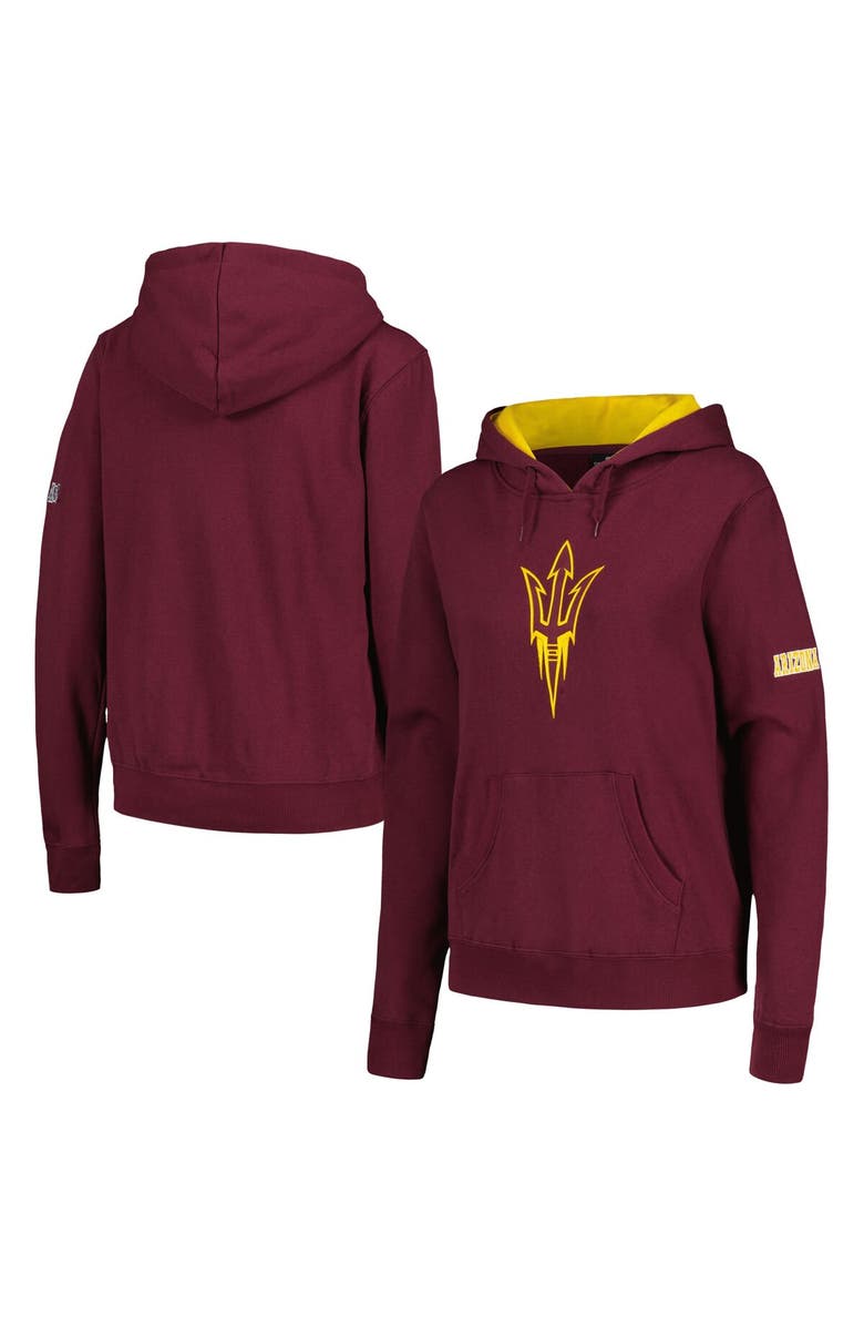 STADIUM ATHLETIC Women's Maroon Arizona State Sun Devils Team Big Logo Pullover Hoodie, Main, color, 
