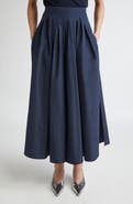 Max Mara Jokey Pleated Water Repellent Taffeta Skirt