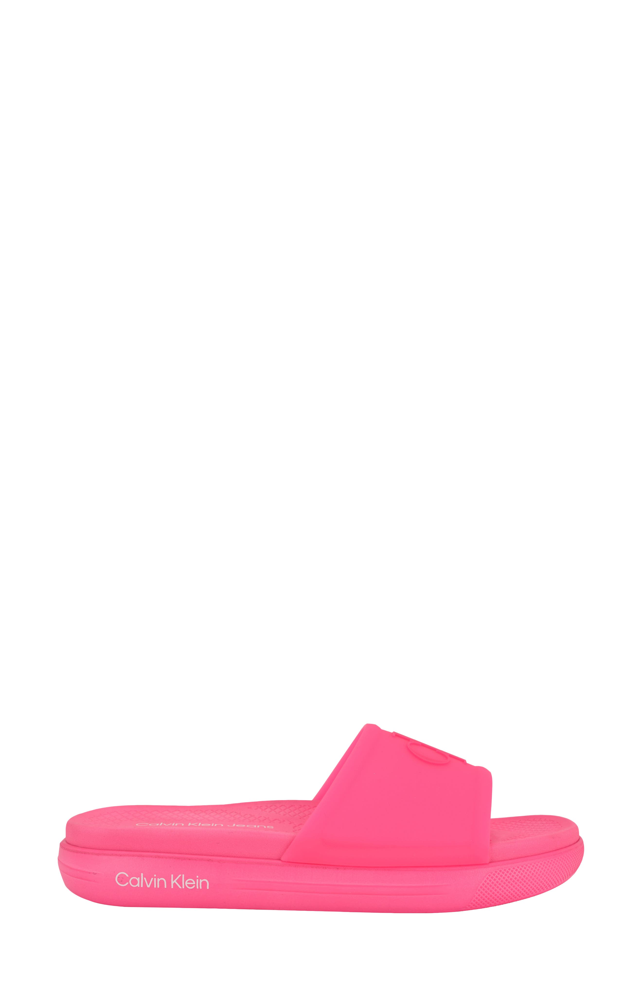 Peari Slide Sandal, Alternate, color, DARK PINK