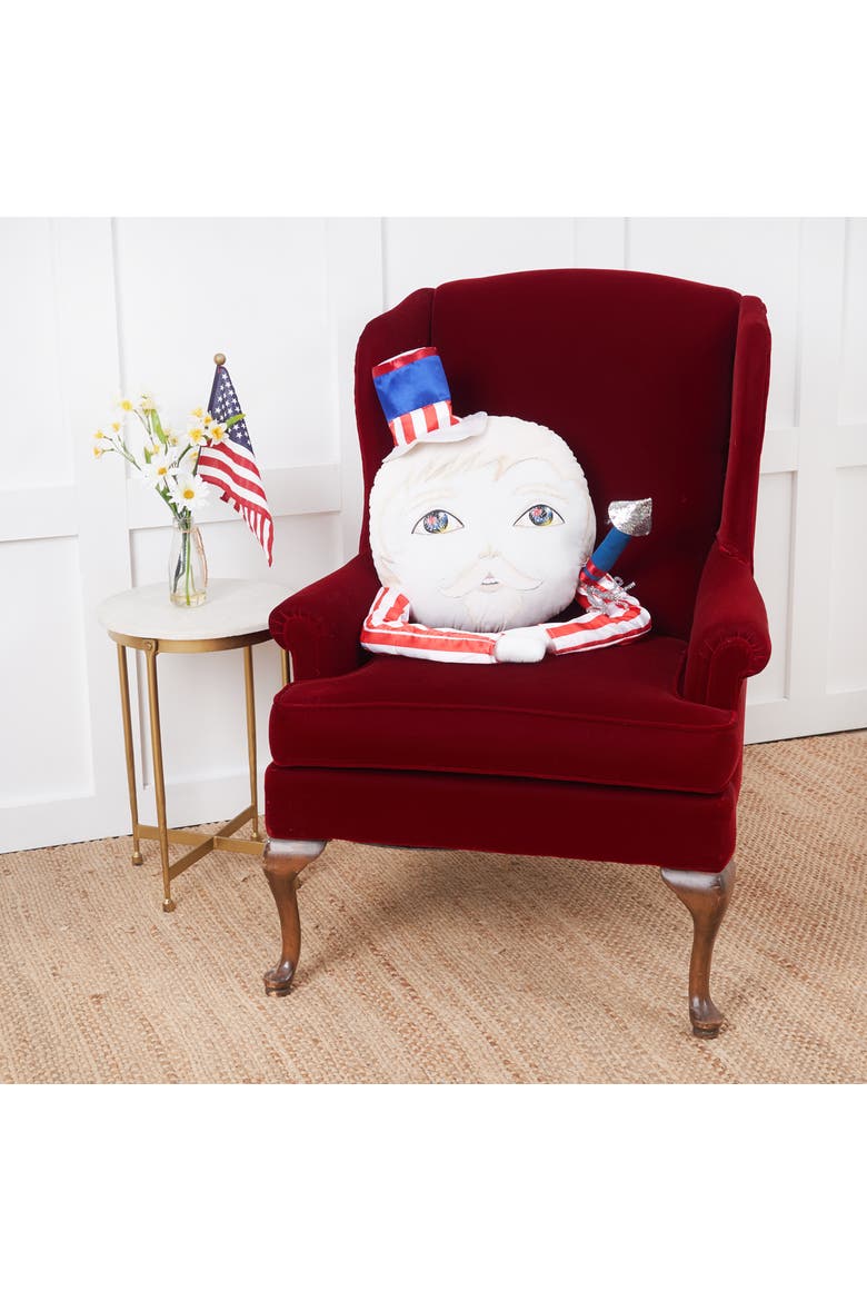 Sammy Baby Zombinaland 4th of July Patriotic Decorative Soft Figurine Pillow, Alternate, color, Red