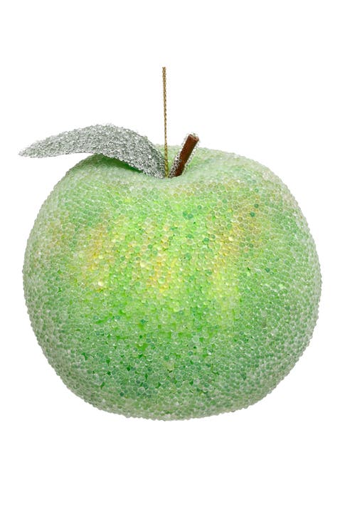Frosted Green Apple Ornament , Box of 6