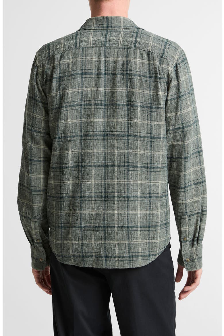 Catskill Plaid Button-Up Shirt, Alternate, color, SEAWEED/ MATCHA