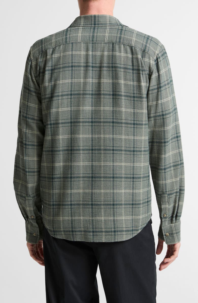 Vince Catskill Plaid Button-Up Shirt, Alternate, color, Seaweed/ Matcha