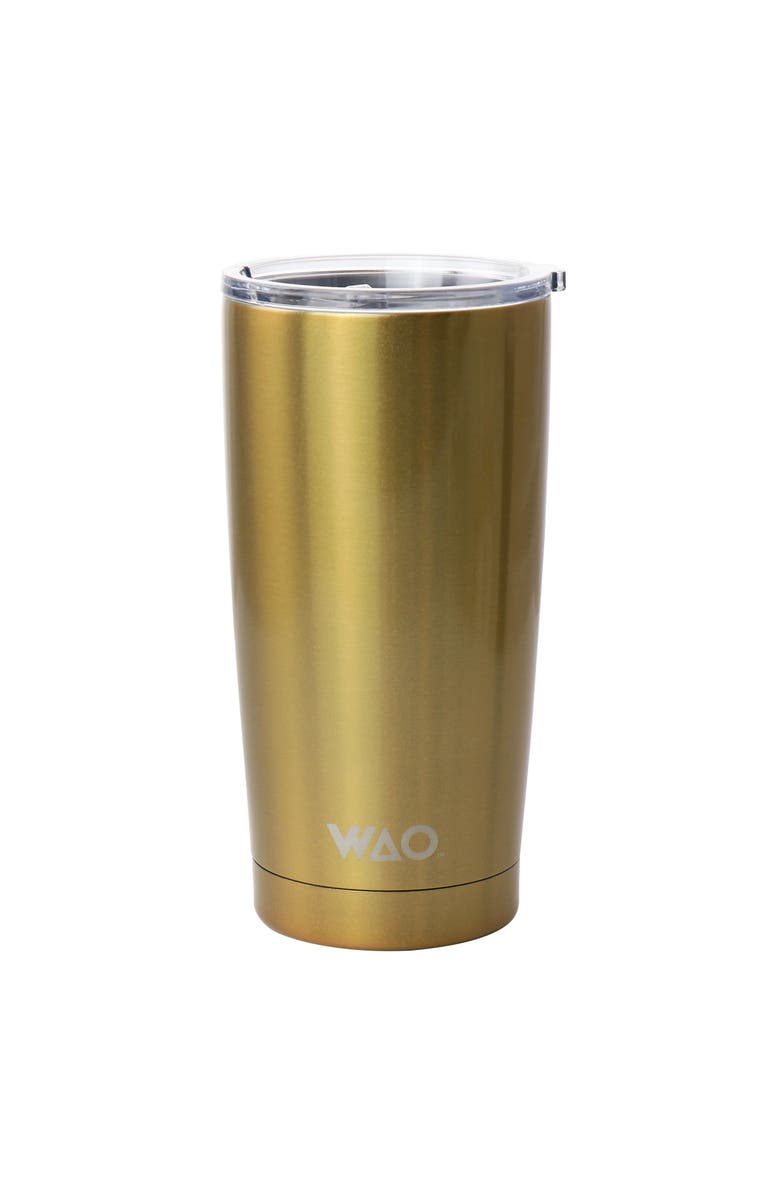 Wao 18oz  Thermal Tumbler with Acrylic Lid, Main, color, Dark Gold