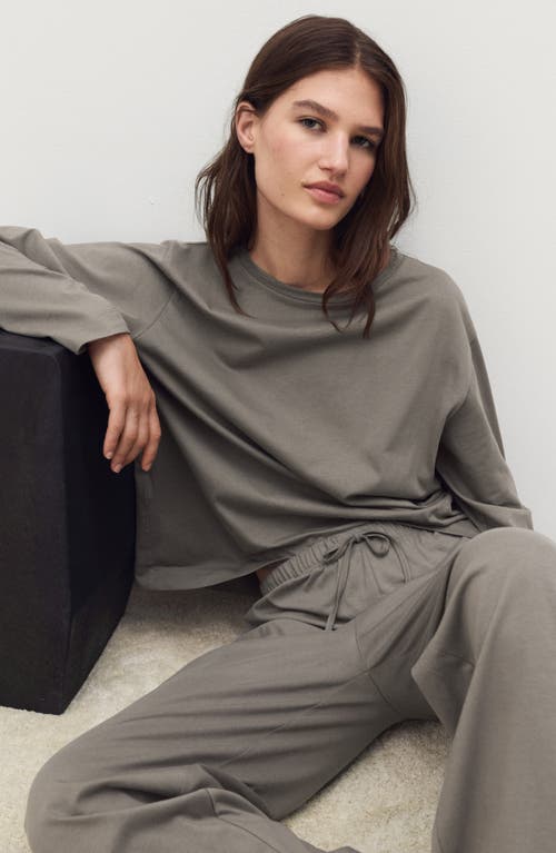 Mango Plain Cotton Pajamas In Animal Print