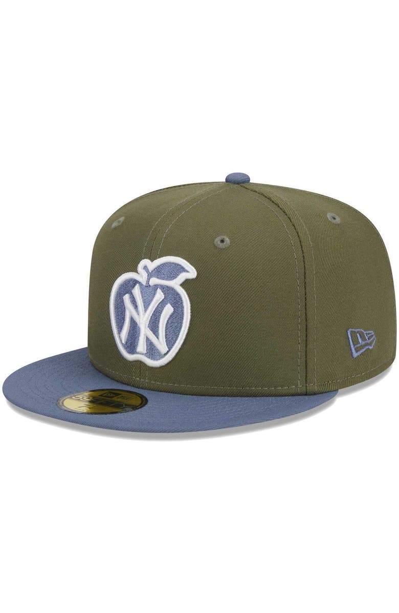 New Era Men's New Era Olive/Blue New York Yankees 59FIFTY Fitted Hat, Alternate, color,