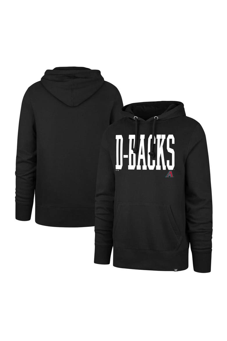 Men's '47 Black Arizona Diamondbacks Dime Headline Pullover Hoodie, Main, color, Black