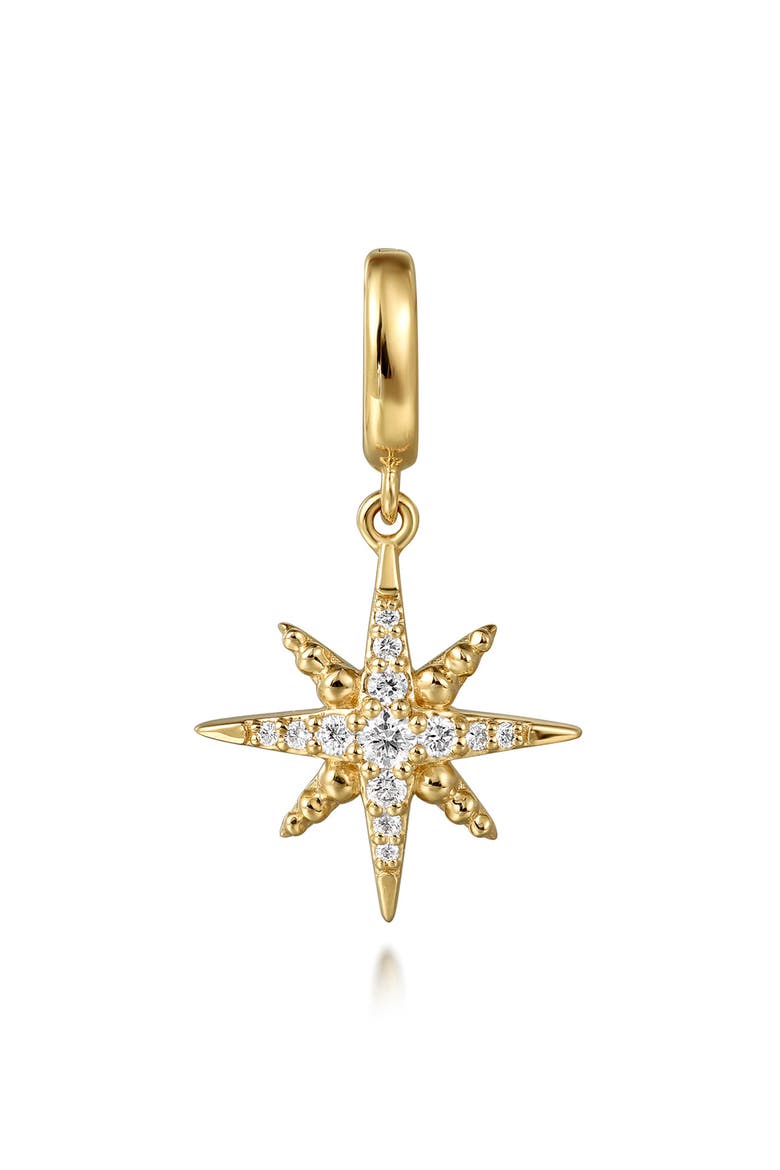 14k Gold Diamond Star Charm, Main, color, 14K YELLOW GOLD