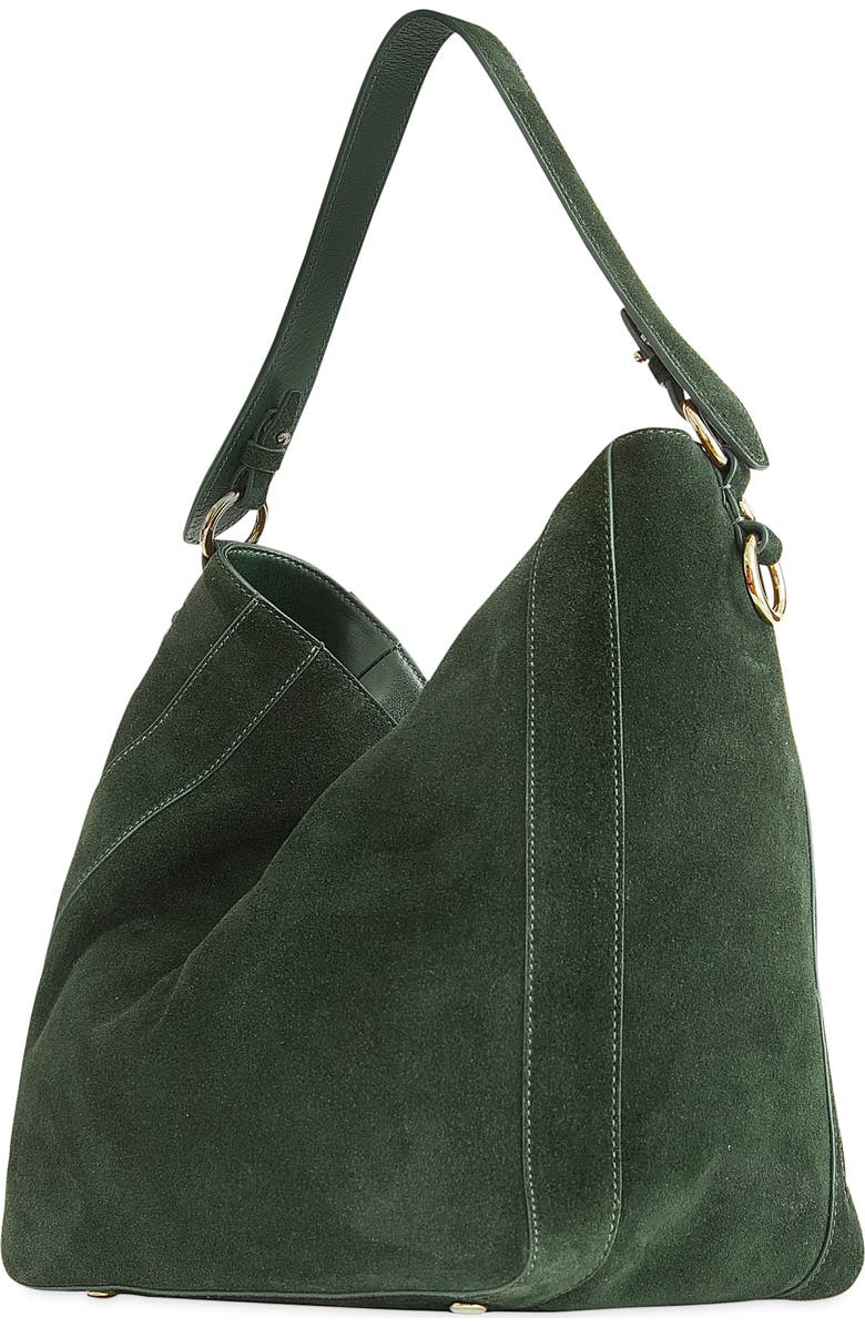 Rebecca Minkoff Mab Suede Hobo Bag, Alternate, color, Veridian