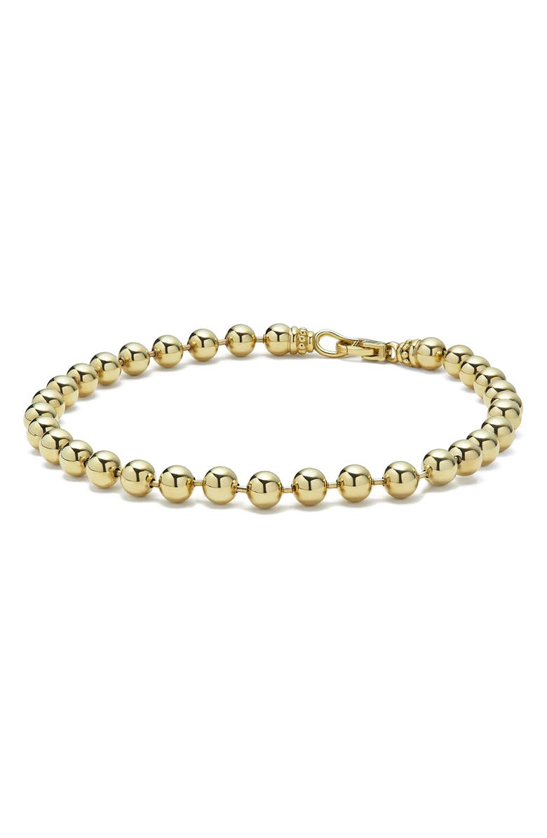 LAGOS Men's 18K Gold Anthem 5mm Ball Chain Bracelet, Alternate, color, Gold