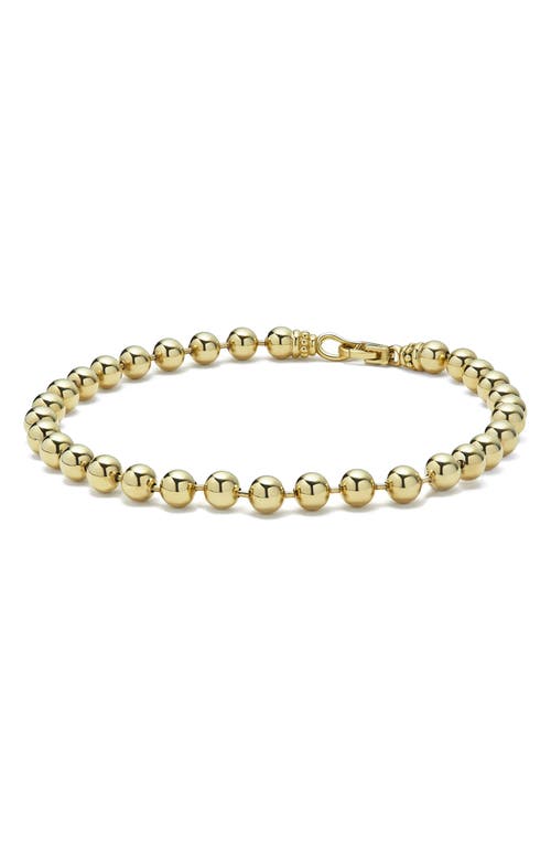 Lagos 18k Gold Anthem 5mm Ball Chain Bracelet In Gold
