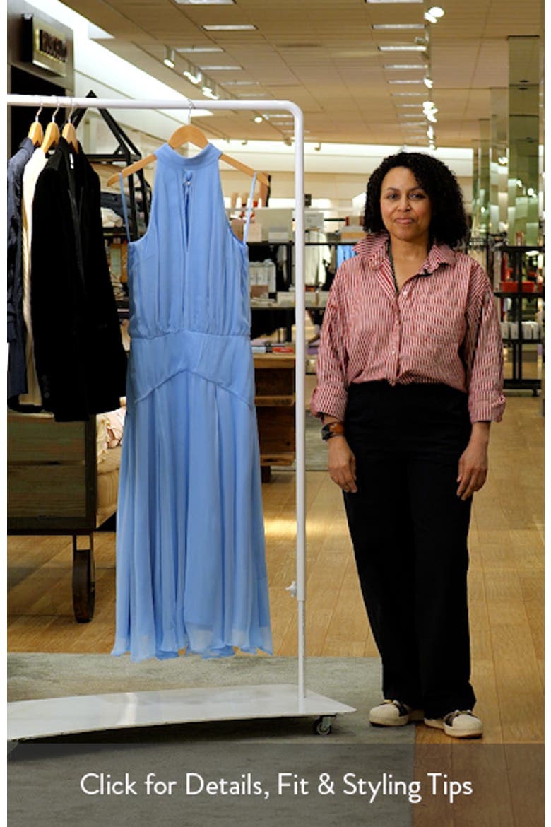 Camryn Keyhole Crinkle Crepe Midi Dress video