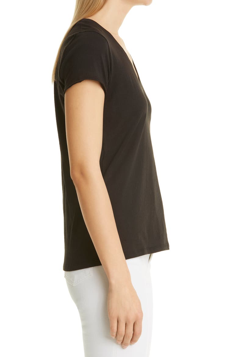 V-Neck T-Shirt, Alternate, color, BLACK