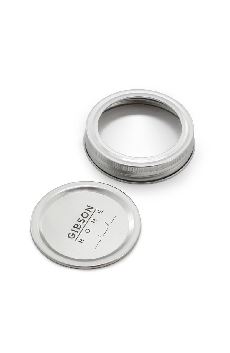 Gibson Home Market Preserves 12 Piece 16 Ounce Glass Canning jars with Lids and Bands, Alternate, color, Clear