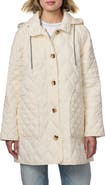 Bernardo Diamond Quilted Hooded Liner Jacket