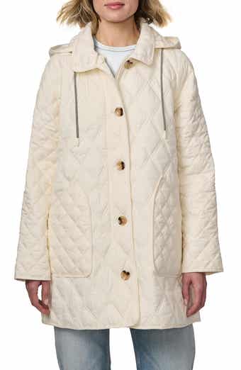 Bernardo Diamond Quilted Hooded Liner Jacket