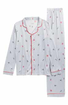 Kids' Holiday Stripe Fitted Two-Piece Pajamas