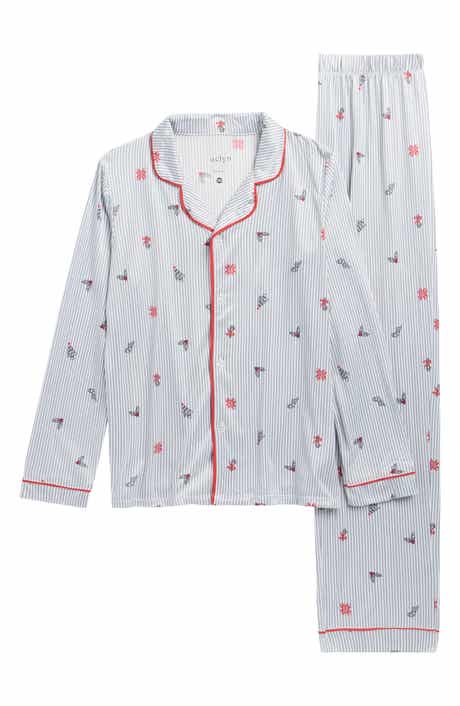 Kids' Holiday Stripe Fitted Two-Piece Pajamas