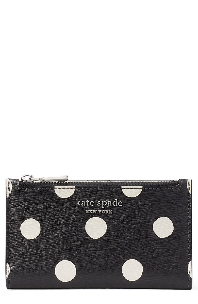 Kate Spade New York morgan sunshine dot bifold wallet, Main, color, 
