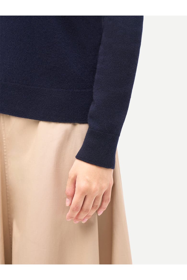 Timeless Cashmere Turtleneck Sweater, Alternate, color, navy blazer
