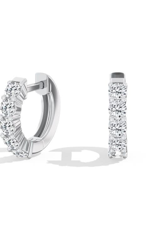 Classic Round 1.00CTW Lab Diamond Hoop in 14K