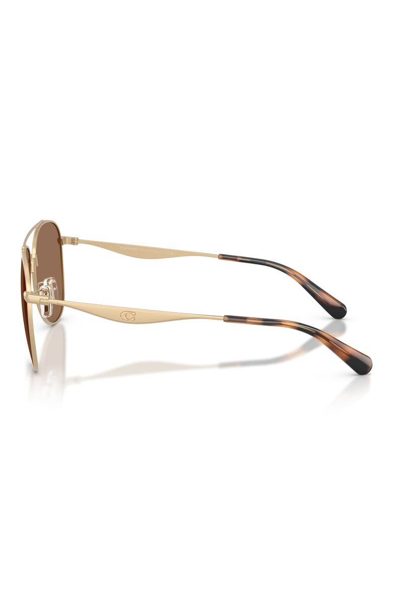 58mm Pilot Sunglasses, Alternate, color, SATIN LIGHT GOLD / BROWN SOLID