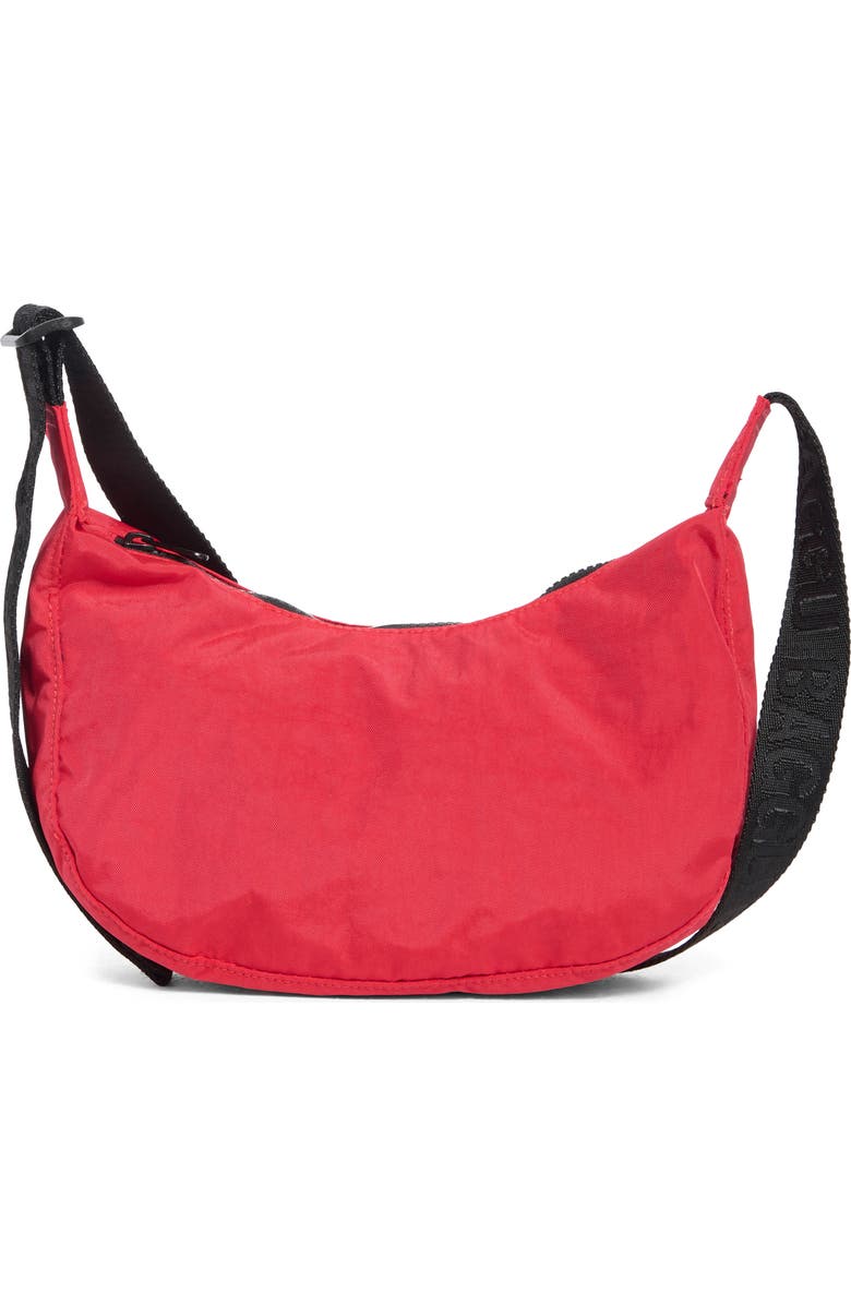 Baggu Small Nylon Crescent Bag, Main, color, Candy Apple