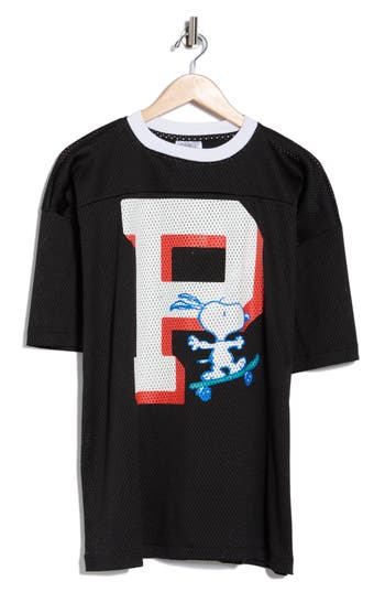 The Forecast Agency Peanuts Snoopy Jersey T-shirt In Black