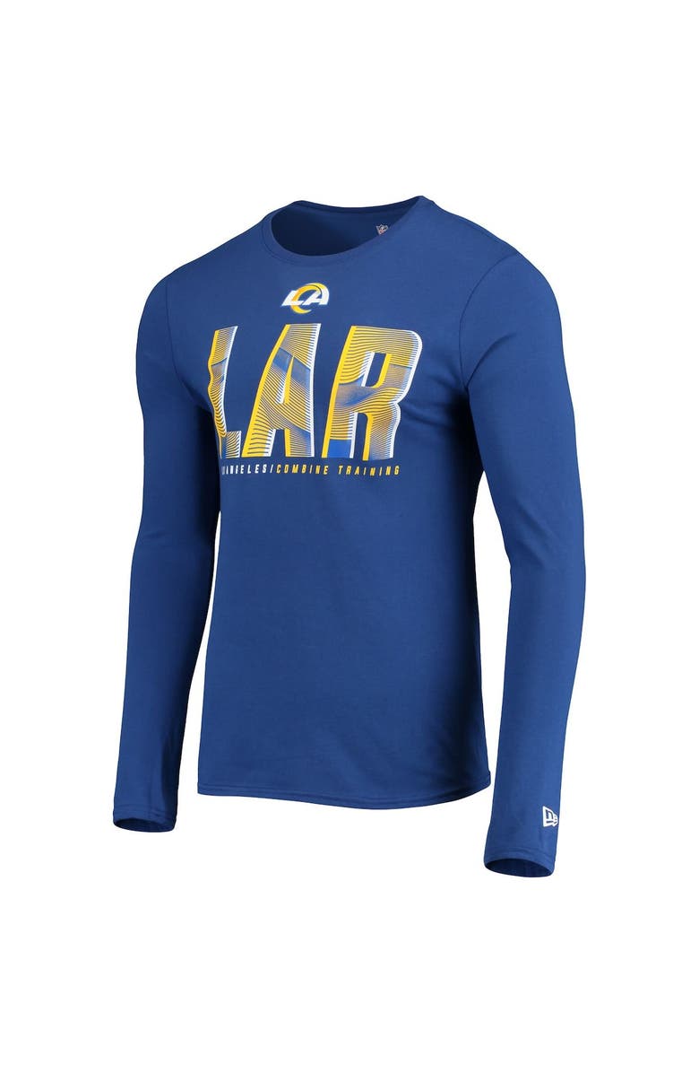 New Era Men's New Era Royal Los Angeles Rams Combine Authentic Static Abbreviation Long Sleeve T-Shirt, Alternate, color, Royal