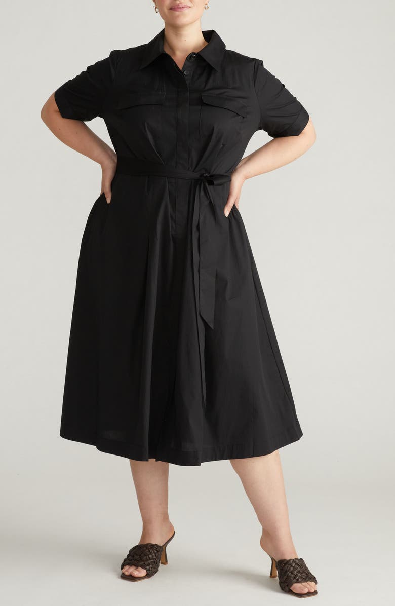 Universal Standard City Poplin Maxi Shirtdress, Main, color, 