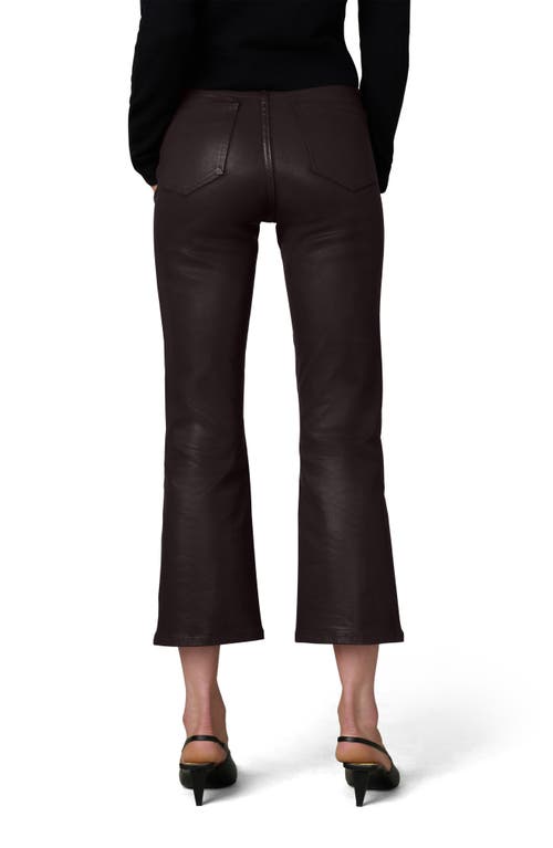 Joe's The Callie Coated High Waist Ankle Bootcut Jeans In Black