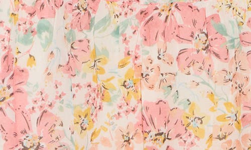 LOVESTITCH LOVESTITCH FLORAL COTTON TIERED MIDI DRESS