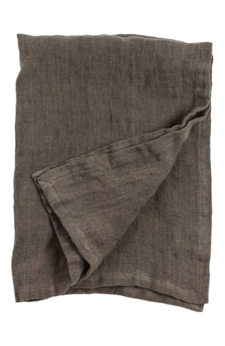 Creative Women Stone Washed Linen Tea Towel, Alternate, color, Iron Ore