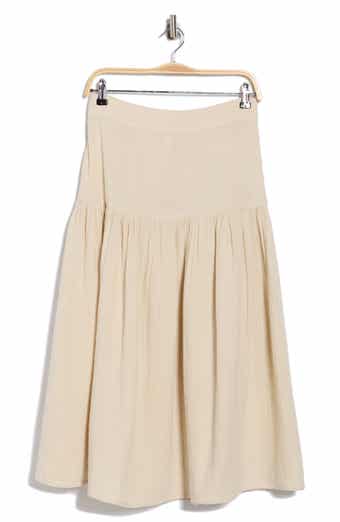 Caslon® Cotton Gauze Tiered Midi Skirt