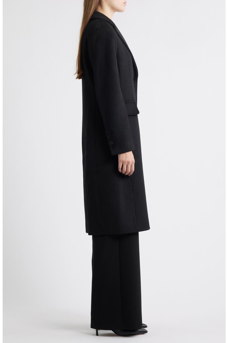 Fitted Longline Coat, Alternate, color, BLACK