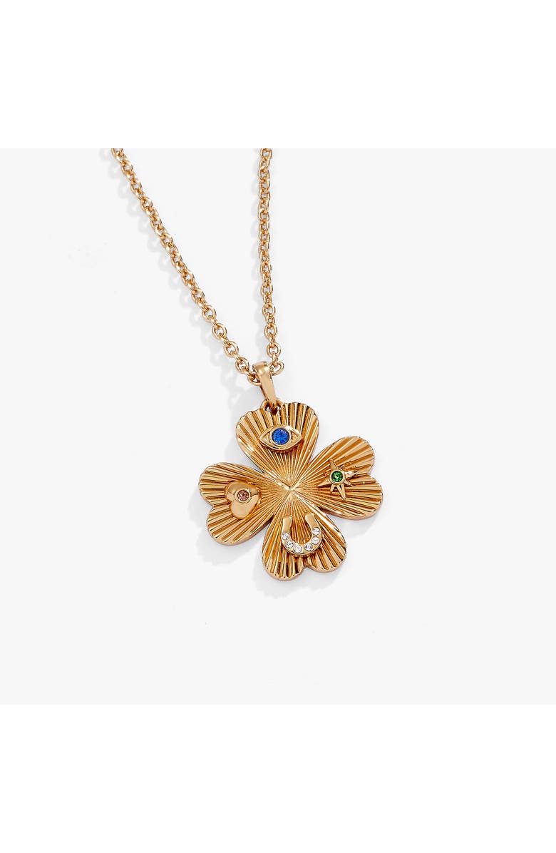 Alex and Ani Lucky Four Leaf Clover Necklace, Alternate, color,